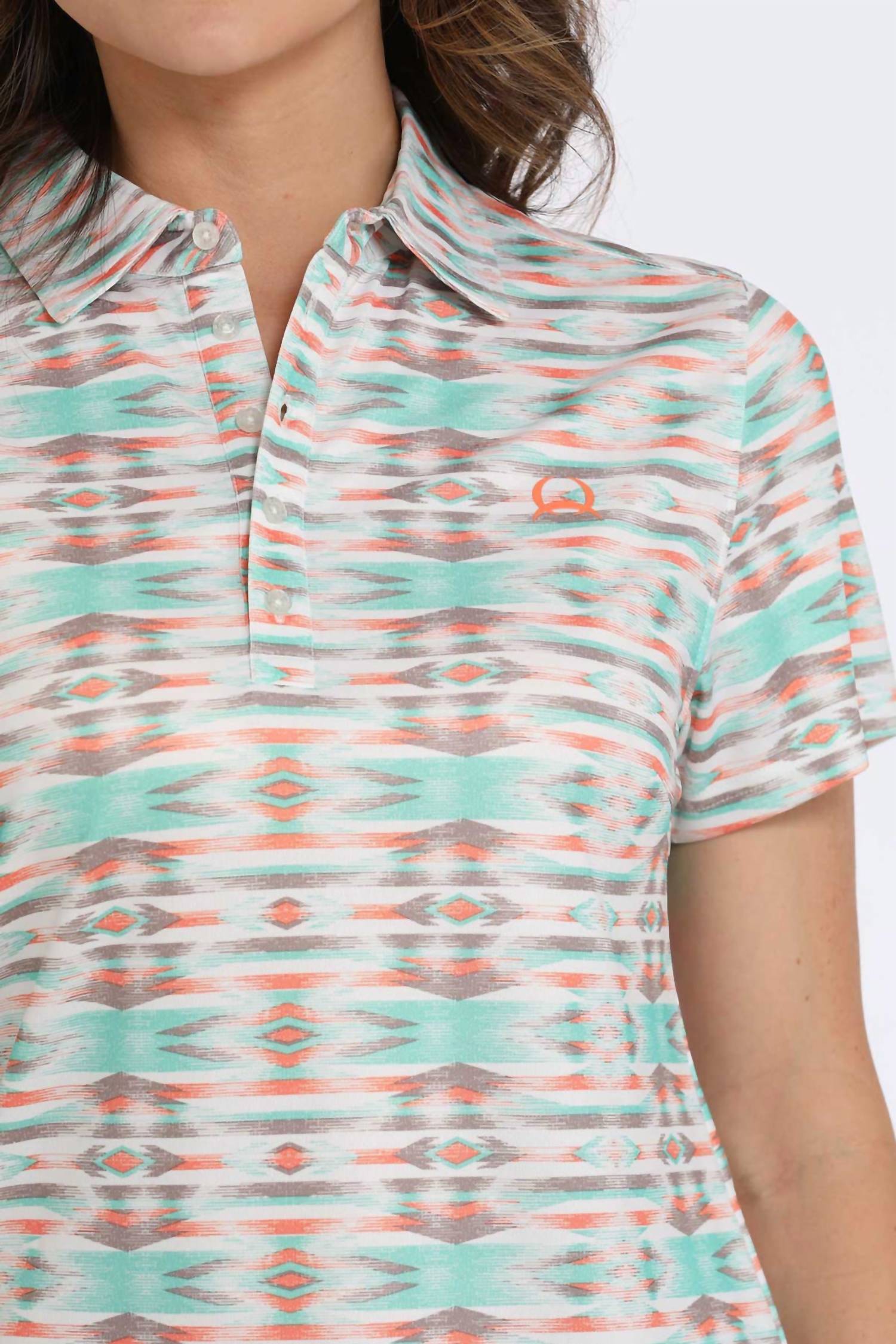 Cinch - Geometric Print Polo Shirt