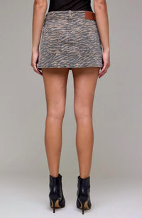 Hidden - Peyton Tiger Denim Skirt