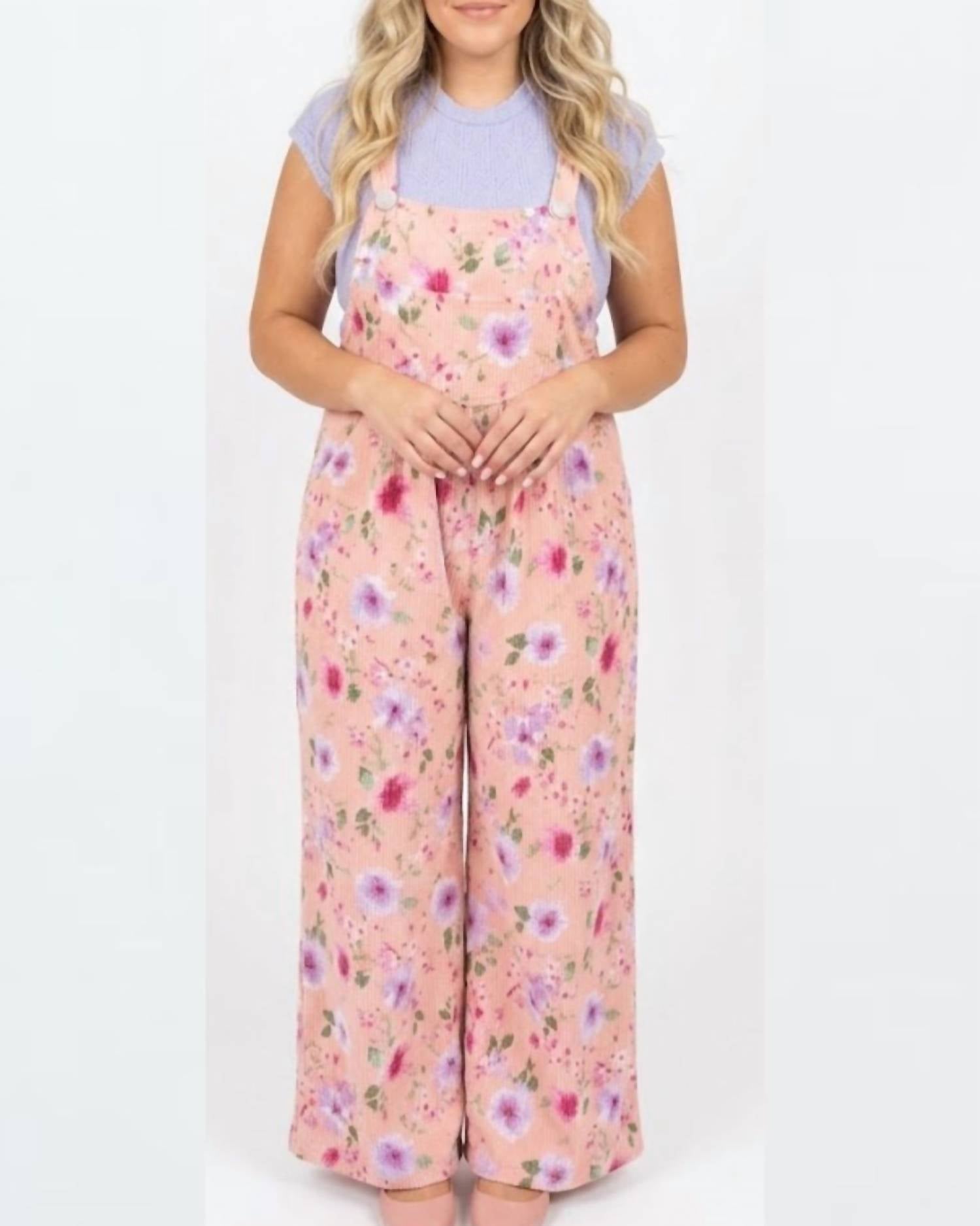 Blakeley - Karli Ribbed Spring Floral Jumpsuit