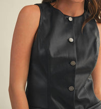Mustard Seed - Fitted Leather Vest