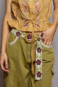 Pol - Women's Floral Embroidered Belt
