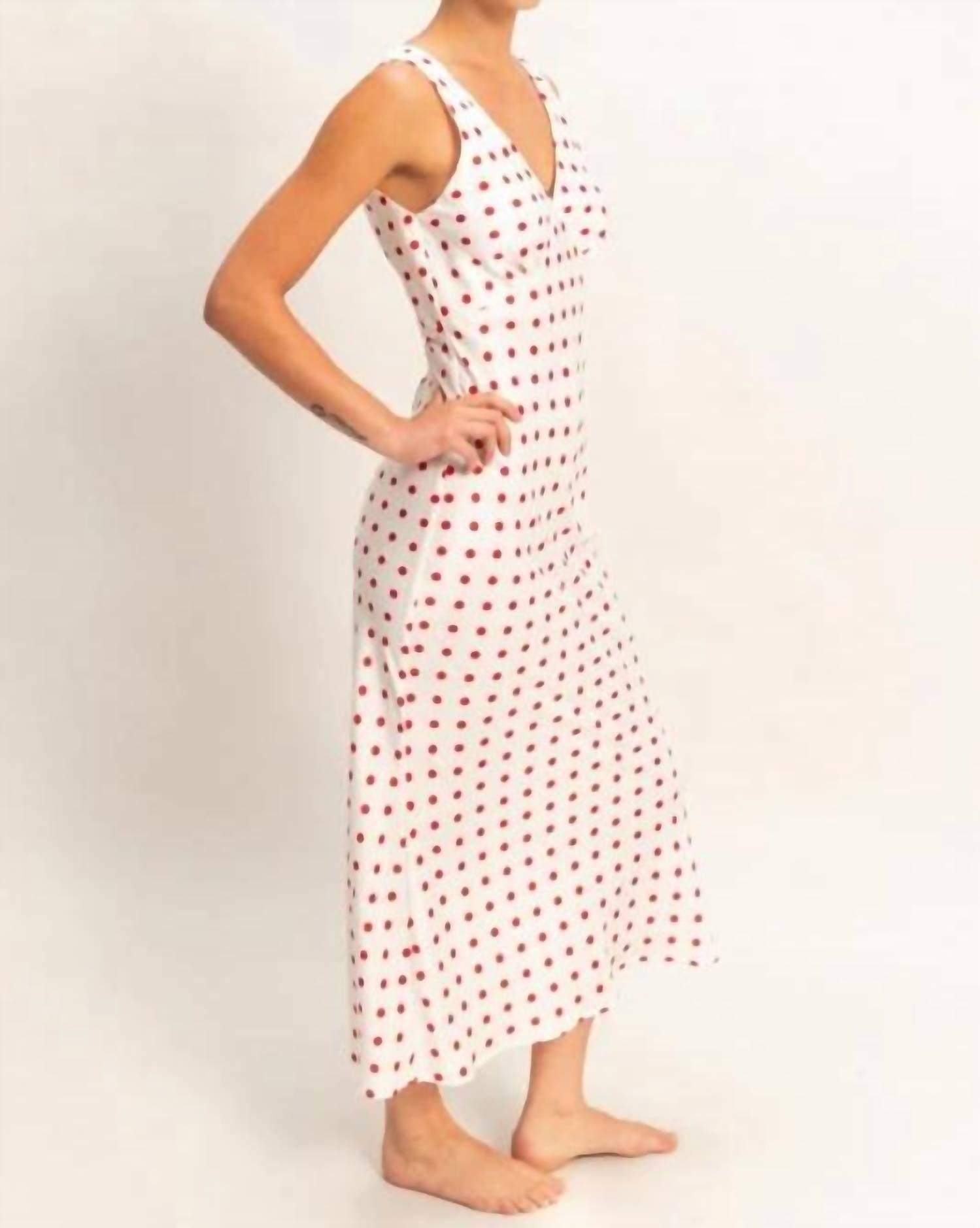 Hyfve - Satin Polka Dot Maxi Dress
