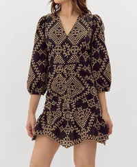 Adelyn Rae - Poppy Embroidered Mini Dress