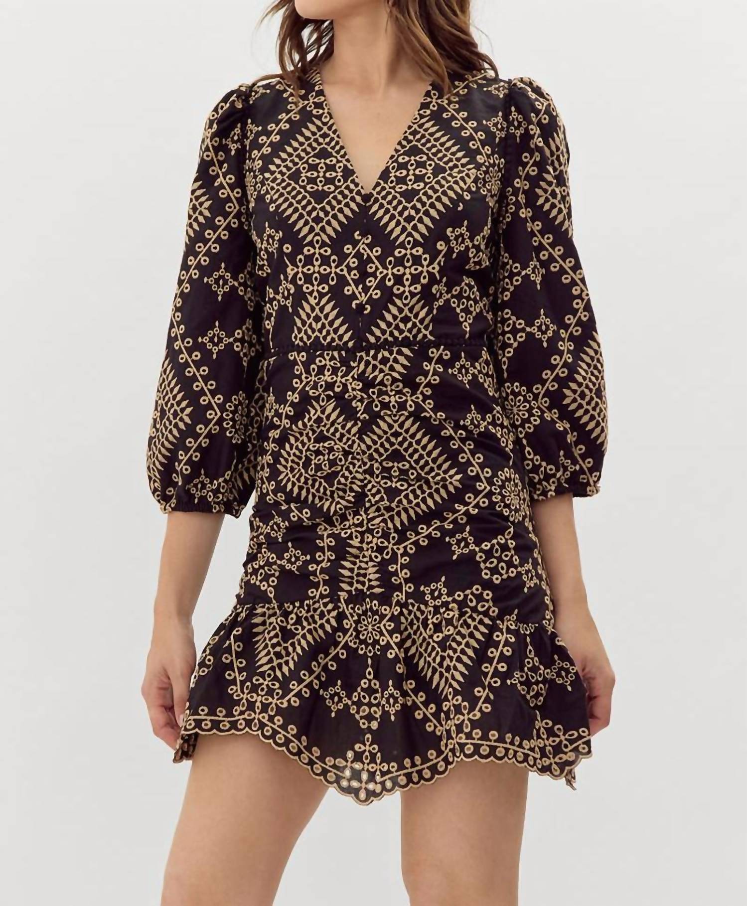 Adelyn Rae - Poppy Embroidered Mini Dress