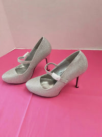 Qupid - Women's Glittery Platform Shoes With Buckle Strap