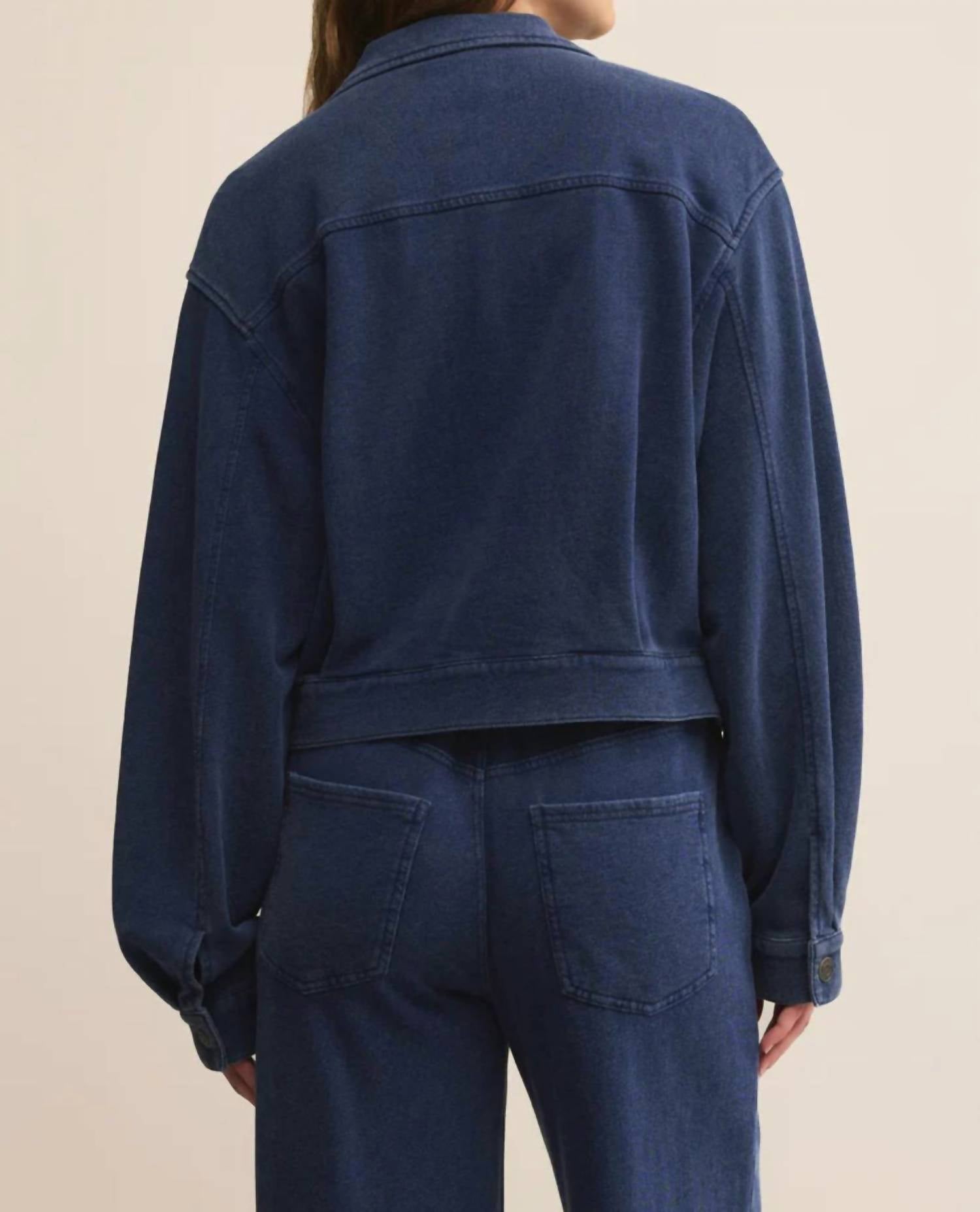 Z Supply - Cropped Knit Denim Jacket