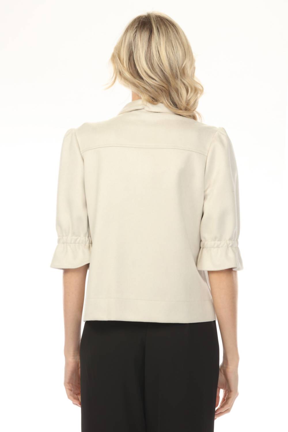 Joseph Ribkoff - Zip Front Puff Sleeve Jacket