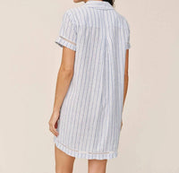 Bella Dahl - Stripe Short Sleeve Pullover Shirt Dress