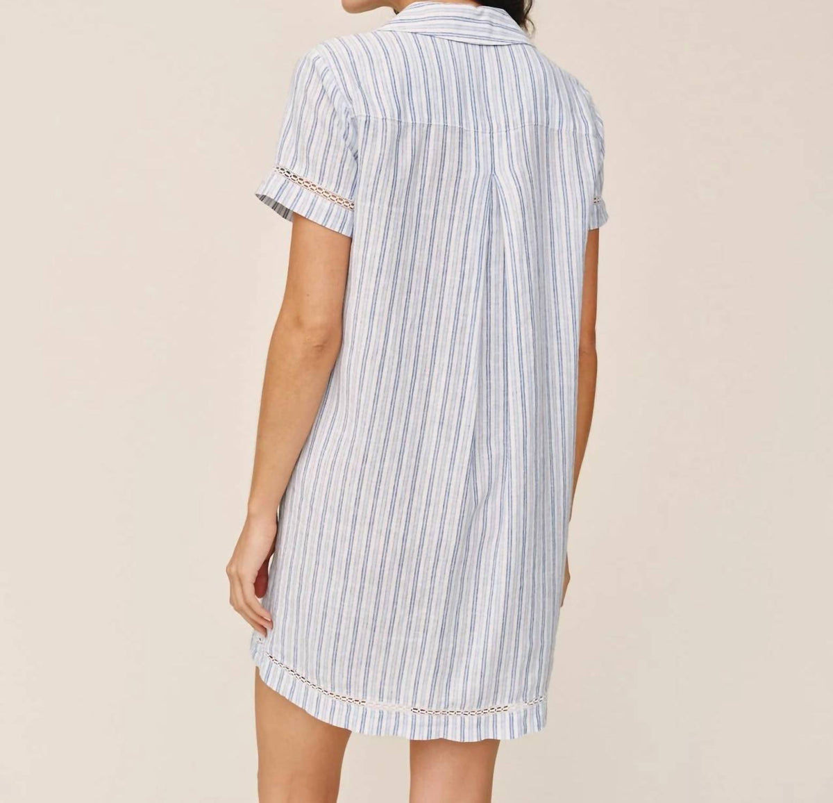 Bella Dahl - Stripe Short Sleeve Pullover Shirt Dress