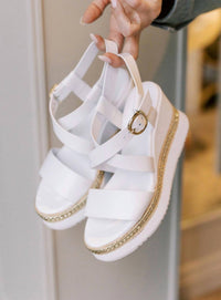 NeroGiardini Women's Loira Wedge Sandal in bianco - women's sandal - view 6