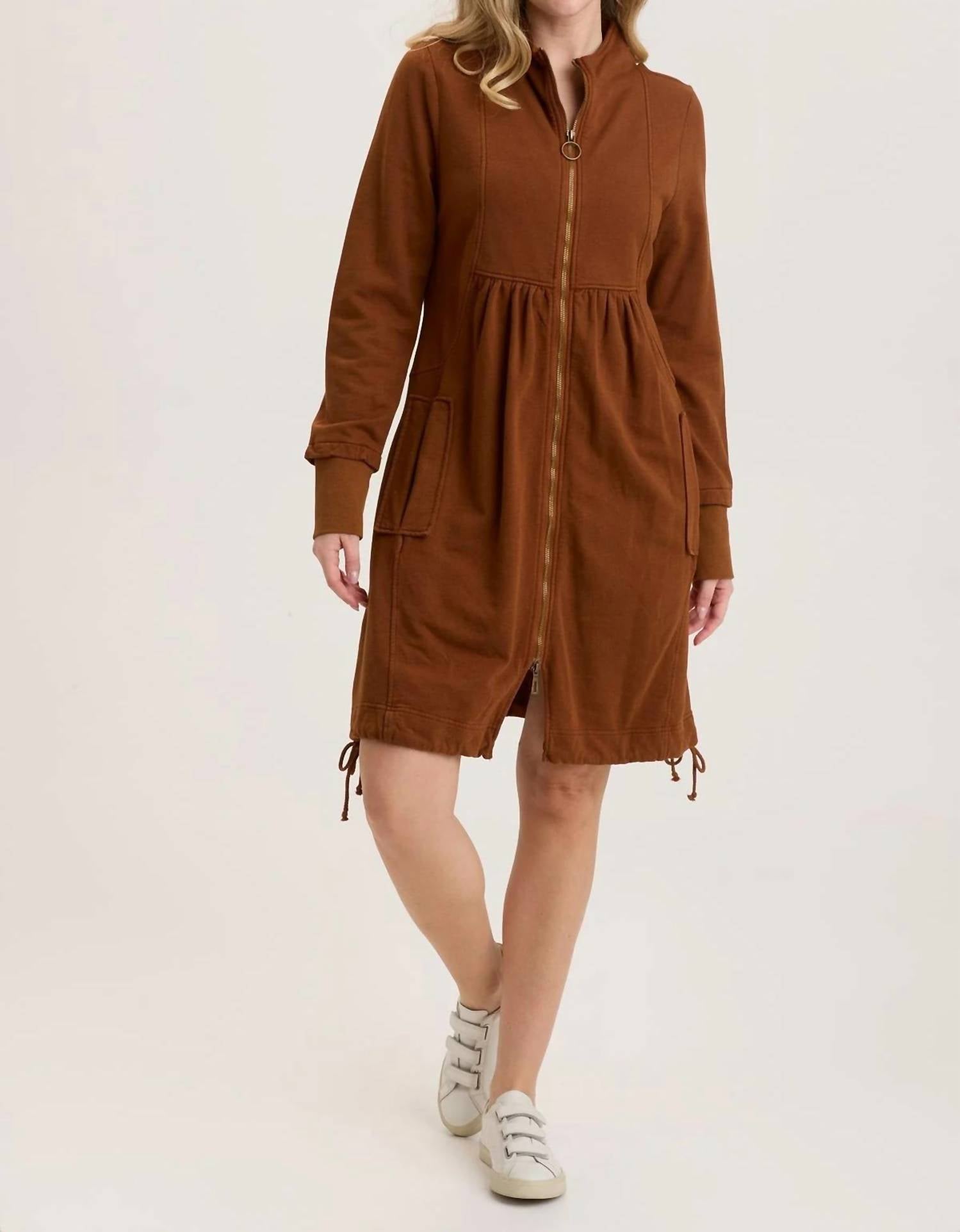 Xcvi - Fleece Funnel-neck Longcoat