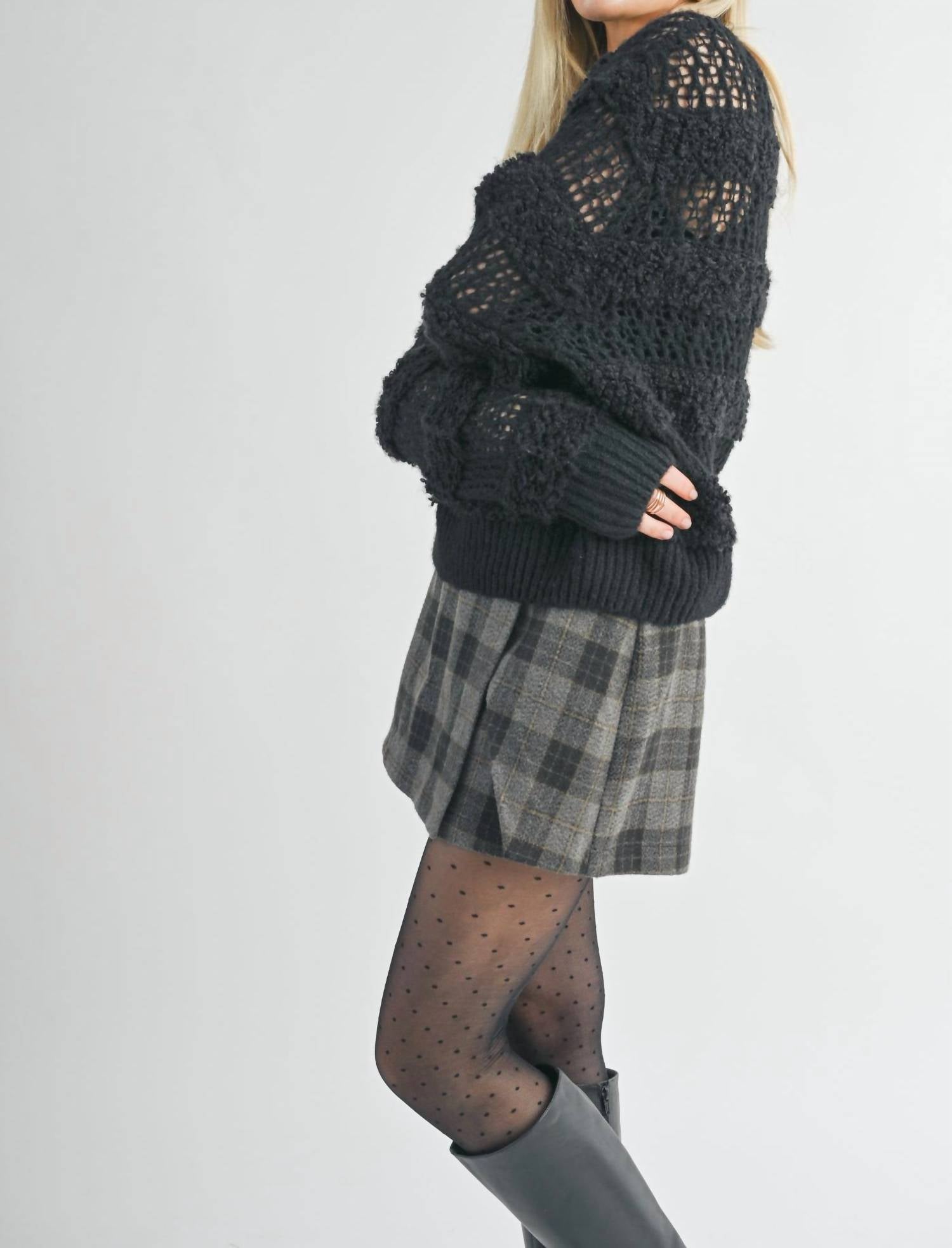 Sage The Label - Steph Fuzzy Striped Sweater