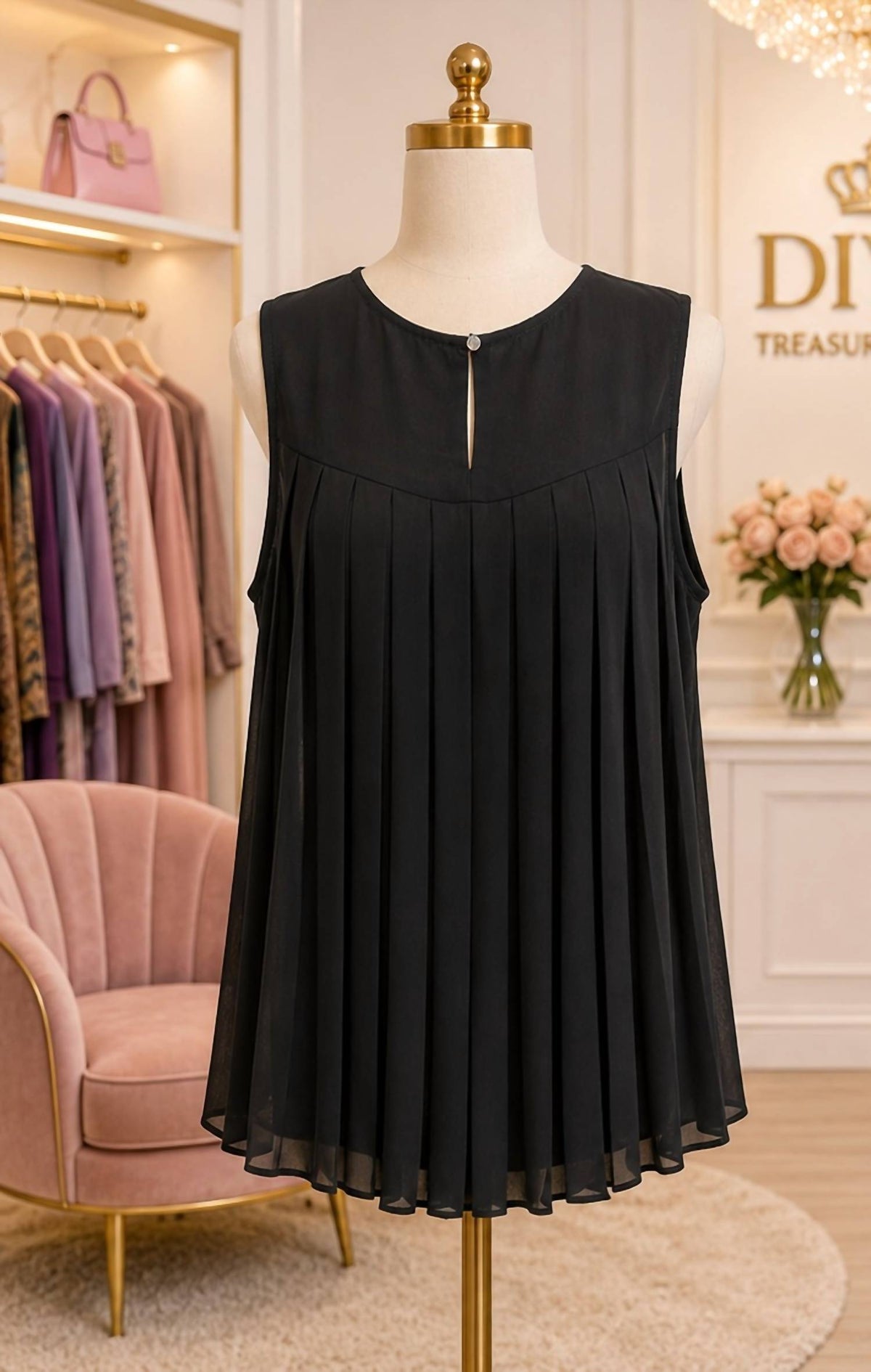 Ee:Some - Women's Back Pleat Tank