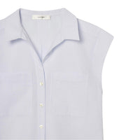 FRAME Women's Seersucker Leisure Shirt in blue - women's shirt - alternate view