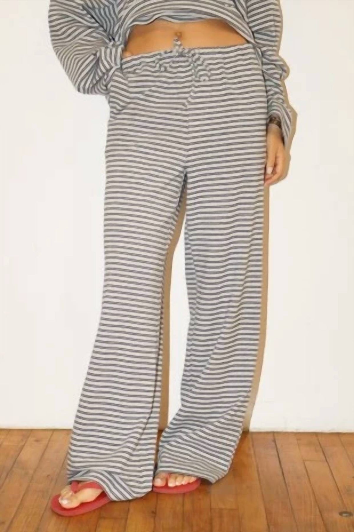 Bailey Rose - Dylan Stripe Knit Wide Leg Pants