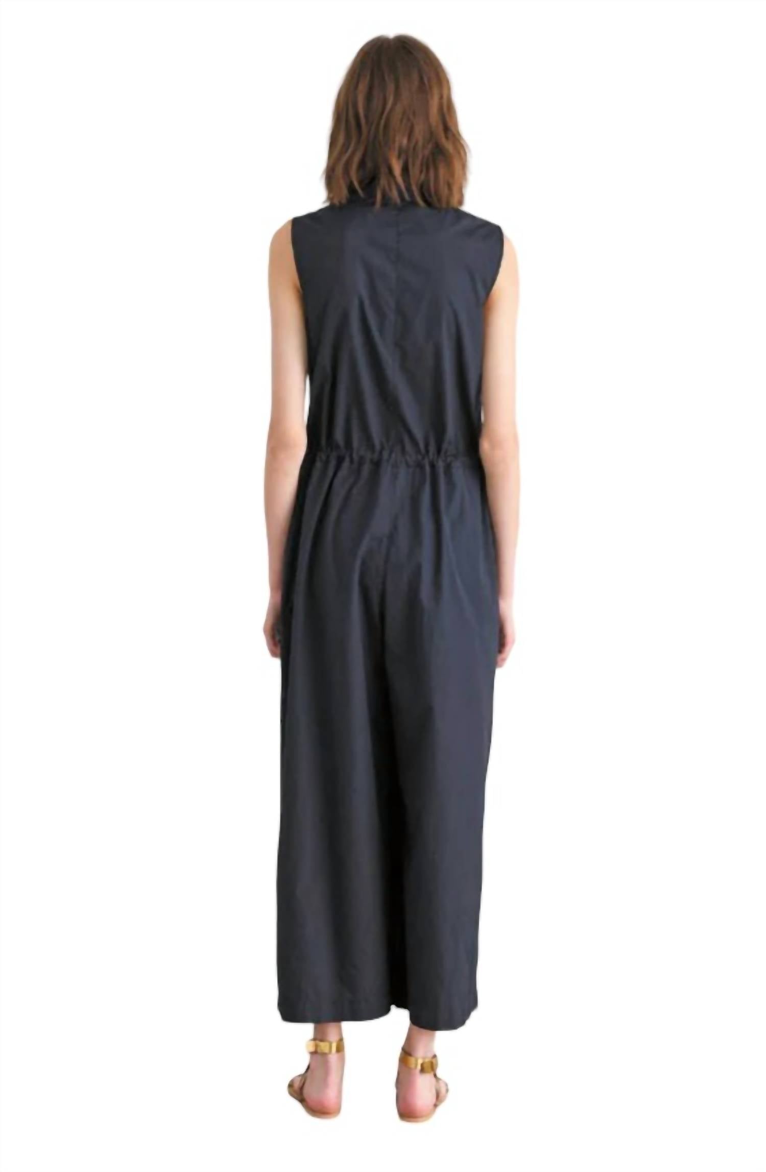 European Culture - Sleeveless Zip Up Jumpsuit
