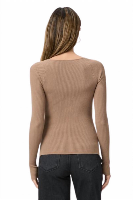Paige - Parvati Sweetheart Neck Rib Sweater