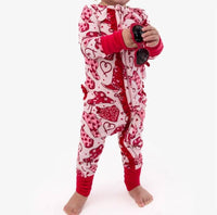 Rufflebutts - Girls Convertible Ruffle One Piece Footie Pajama