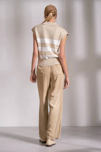Elan - Kim Sleeveless Striped Sweater