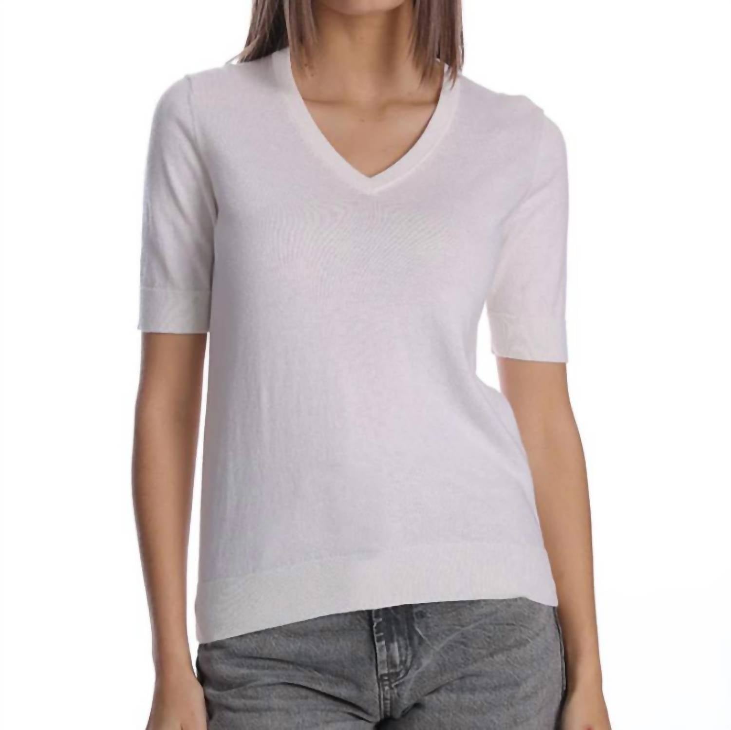 Minnie Rose - Supima V-neck Tee
