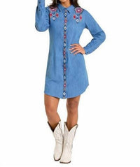 Panhandle - Long Sleeve Embroidered Dress