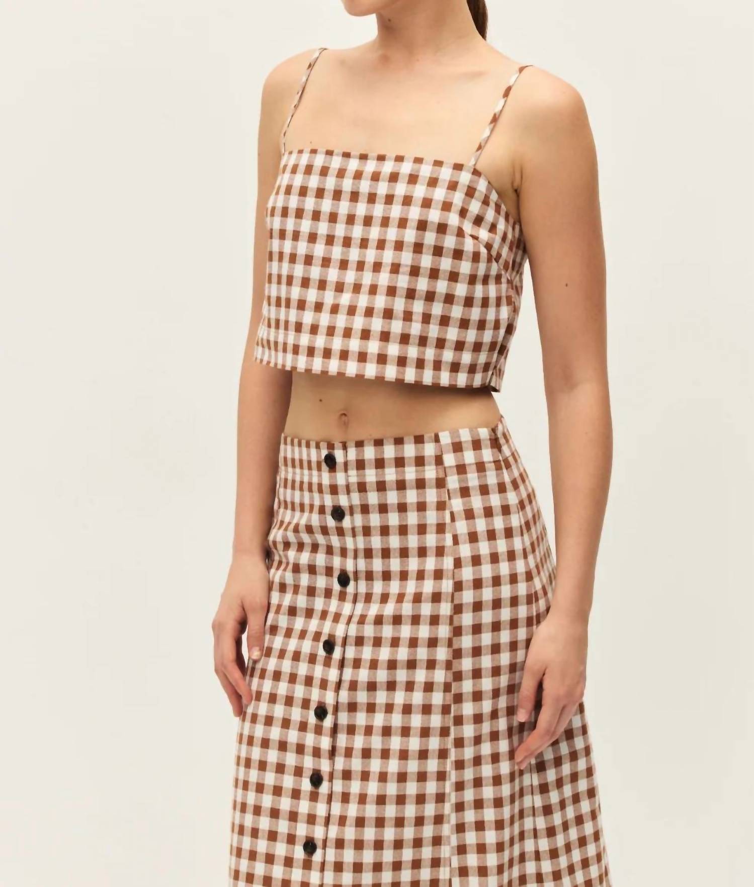 Elodie - Bianca Gingham Crop Top