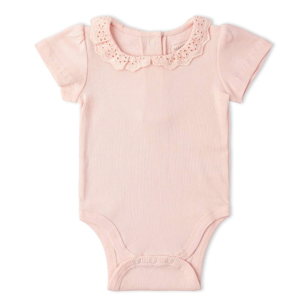Makemake Organics - Girls Organic Lace Collar Onesie & Tights Set