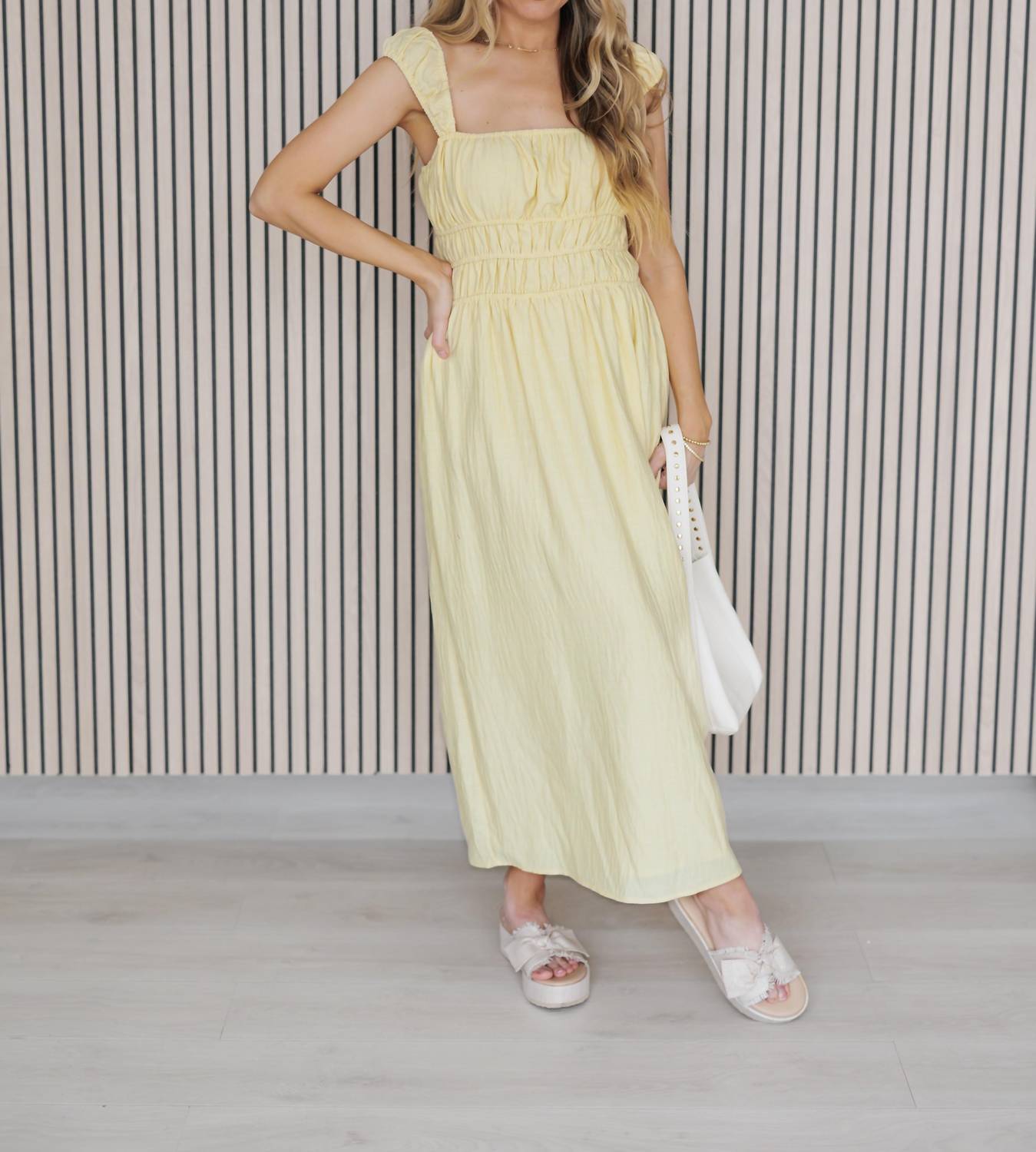 Sunday Edition Joy Dress in buttery yellow - women's dress