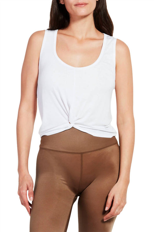 Kensie - Twist Front Scoop Neck Sleeveless Tank Top