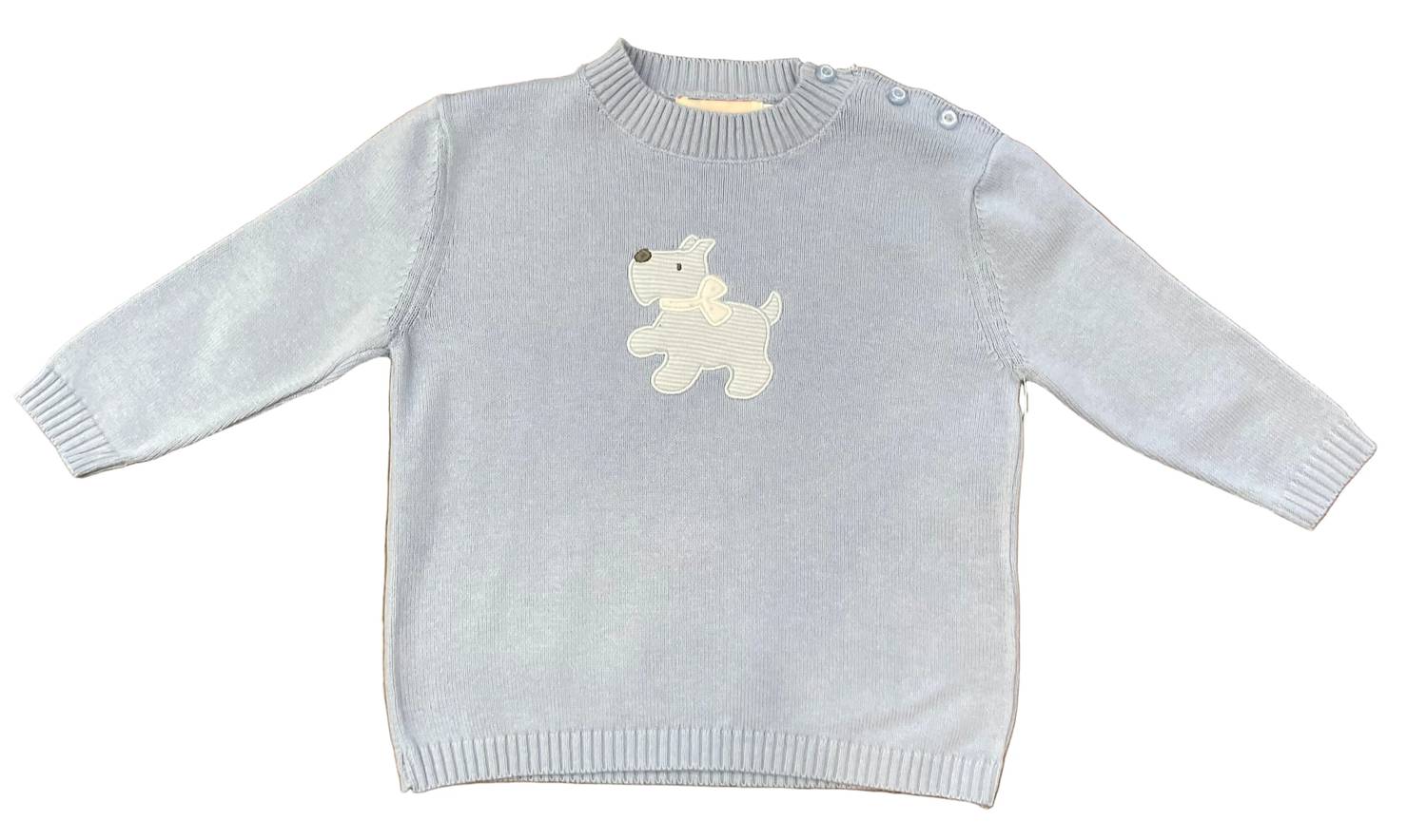 Claver By Acvisa - Kid's Scotties Embroidered Fine Gauge Sweater