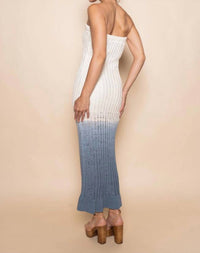 Fore Collection - Strapless Knitted Ombre Maxi Dress
