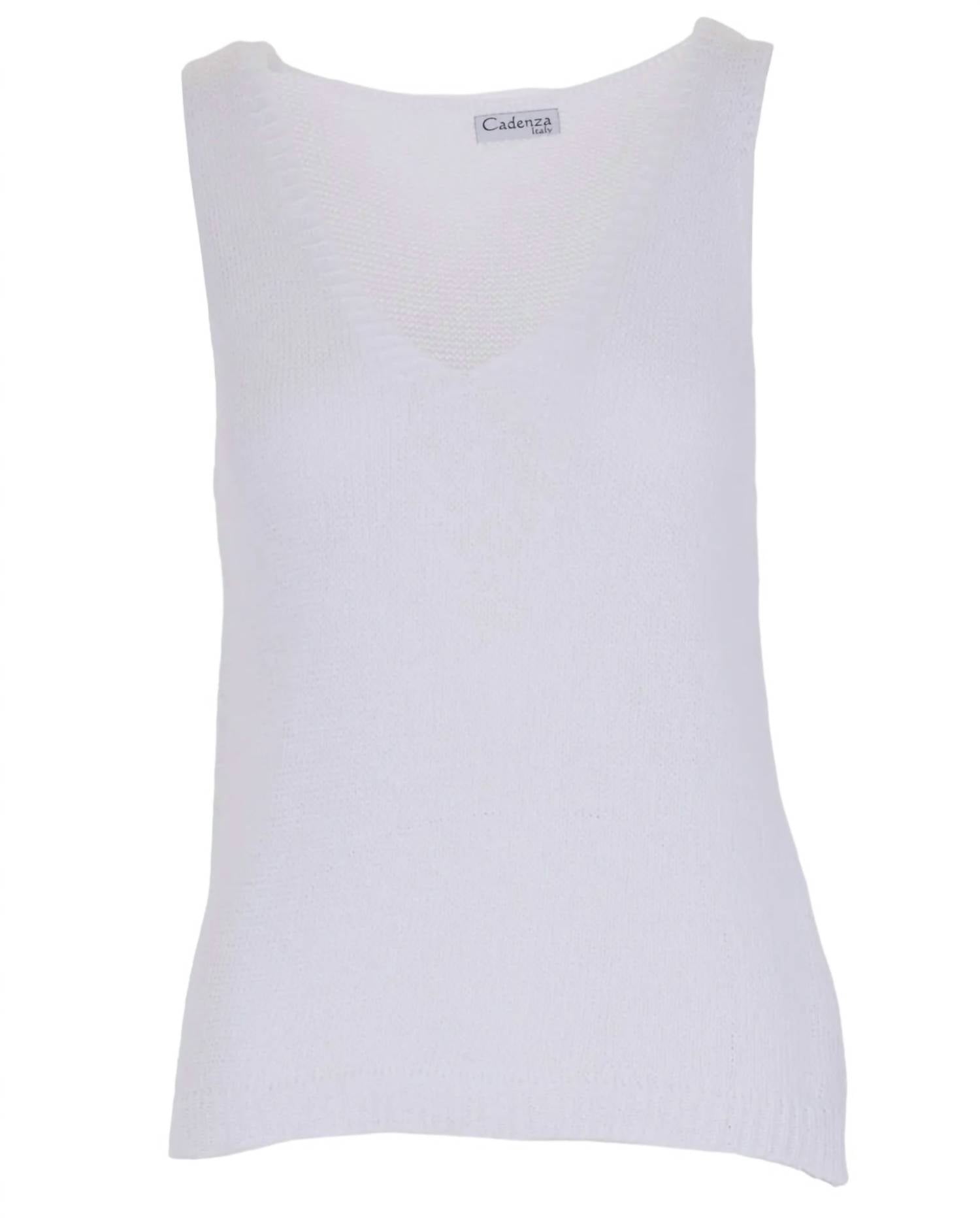Cadenza Italy - Soft V-neck Sleeveless Top