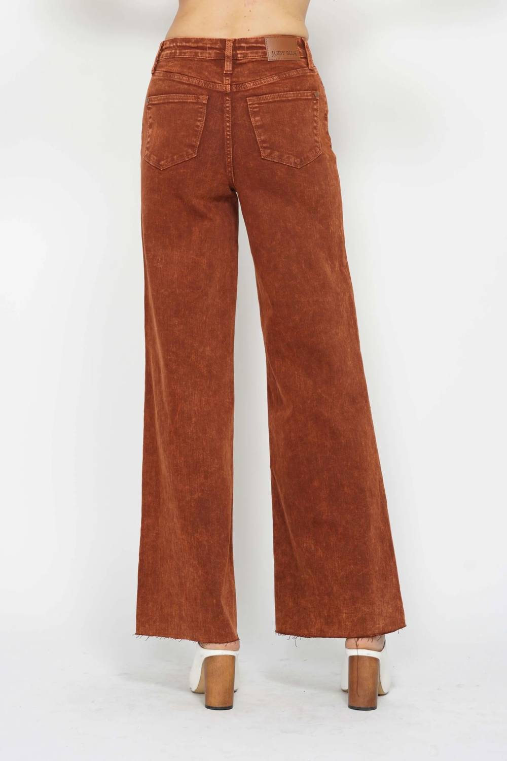 Judy Blue - High Waist Garment Dyed Retro Wide Leg Jeans