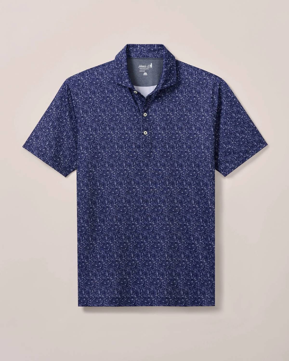 JOHNNIE-O Boggings Performance Polo Shirt in navy - men's shirt - alternate view