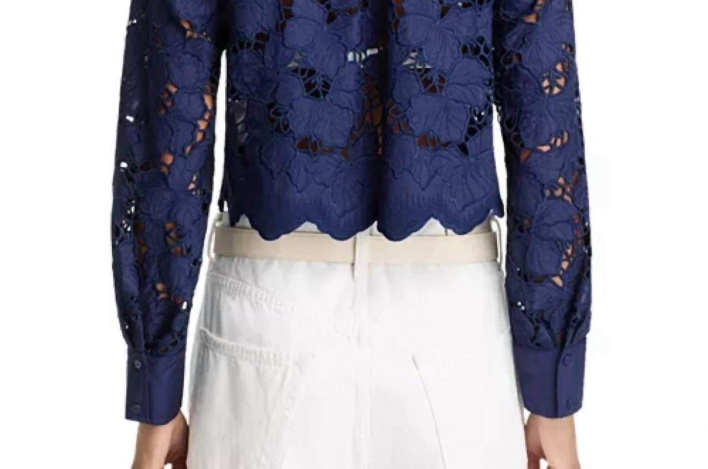 L'Agence - Seychelle Cropped Buttondown Shirt