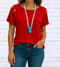 E. Luna - 4th July Laser Cut Top