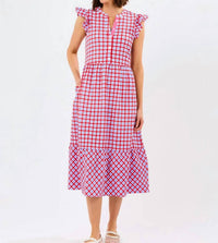 Mary Square - Riley Gingham Midi Dress