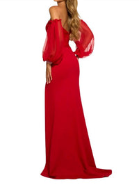Sherri Hill - Strapless Scuba Ruched Chiffon Bodice Prom Dress