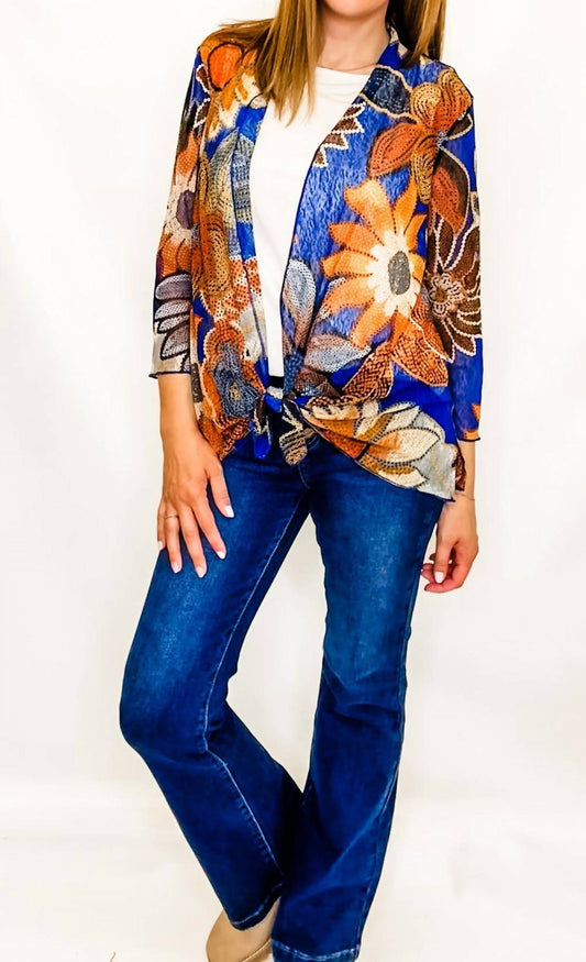 Multiples - Floral Open Jacket