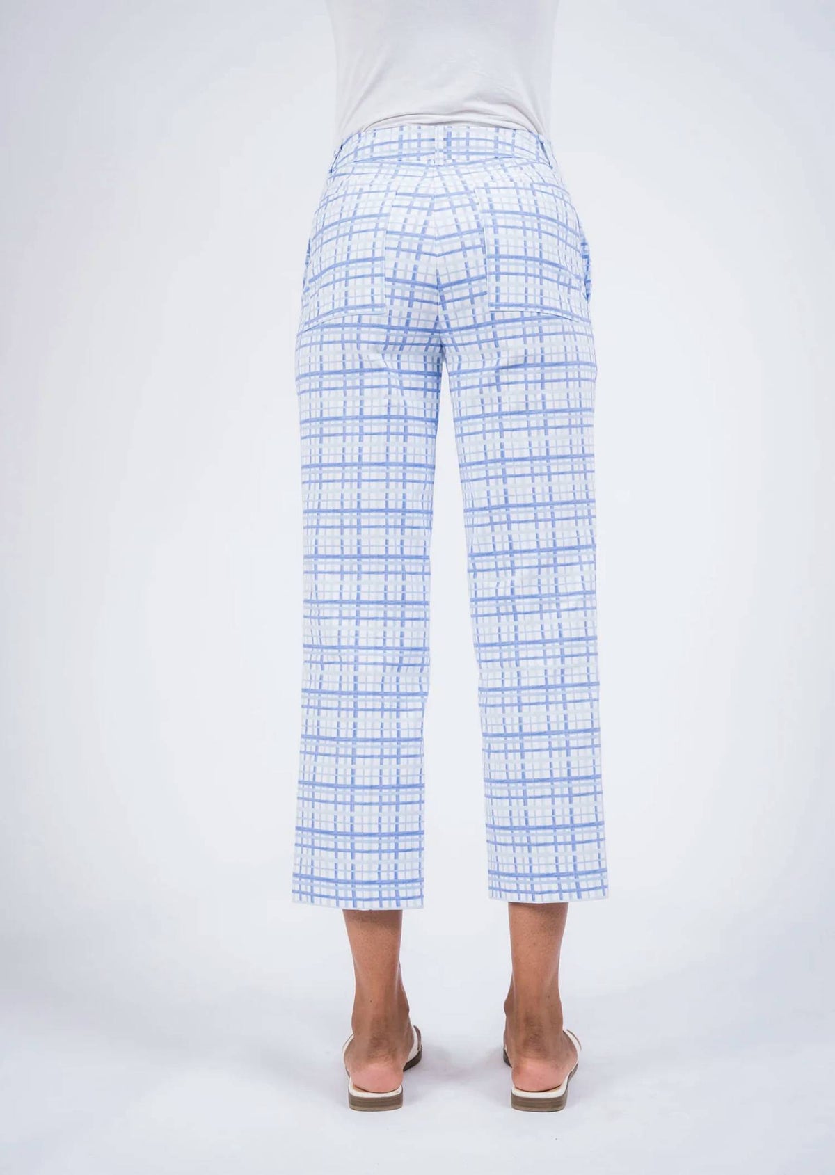 Lisette L - Pastel Grid Crop Trousers