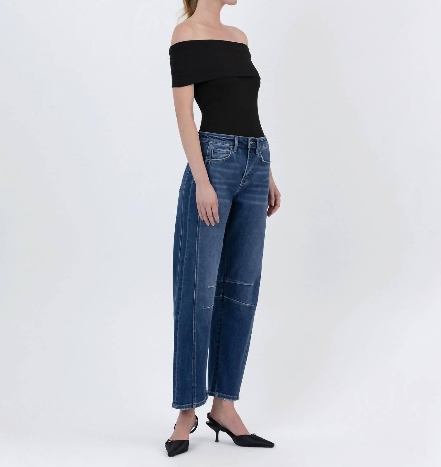 Flying Monkey - High Rise Barrel Leg Jeans