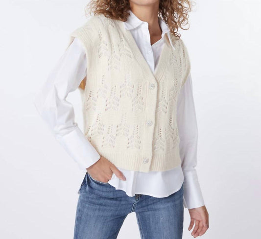 Esqualo - Pointelle Knit Sweater Vest