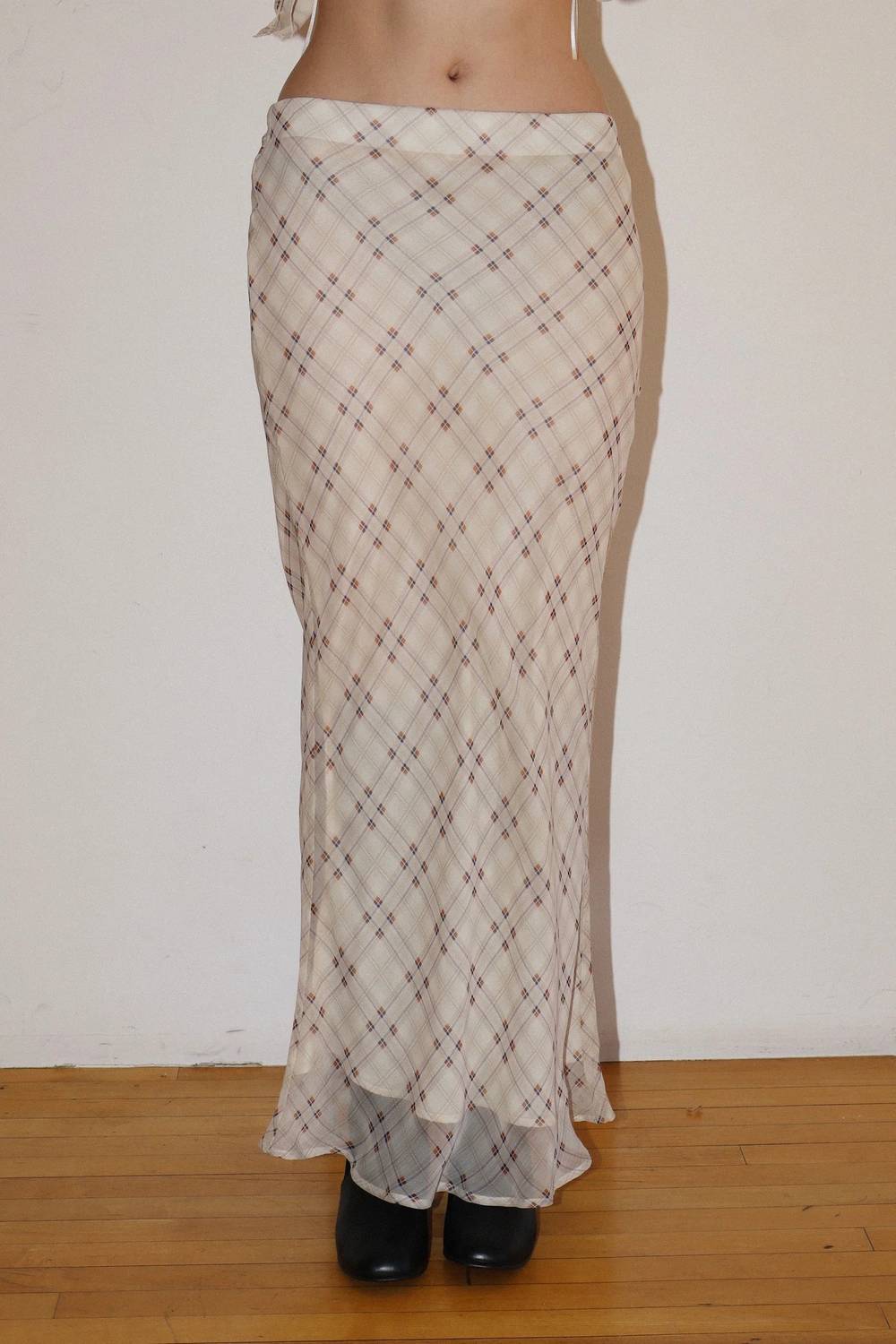 Bailey Rose - Checkmate Mesh Midi Skirt
