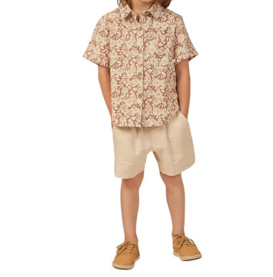 Rylee + Cru - Boys Collared Short Sleeve Shirt