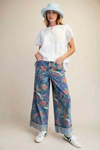 Easel - Washed Stretch Denim Pants
