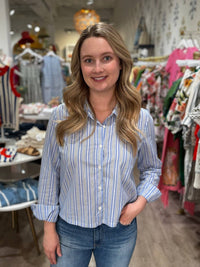 J. Society - Cropped Button Down Blouse