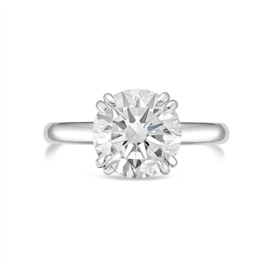 Diana M Jewels - Round-cut Lab-grown 5.00 Ct Diamond Solitaire Ring In Split Claw Setting