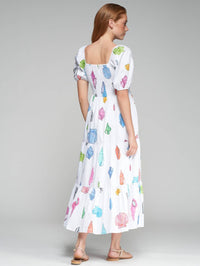 Vilagallo - DRESS TORA PRINT MOTIVOS MARINOS