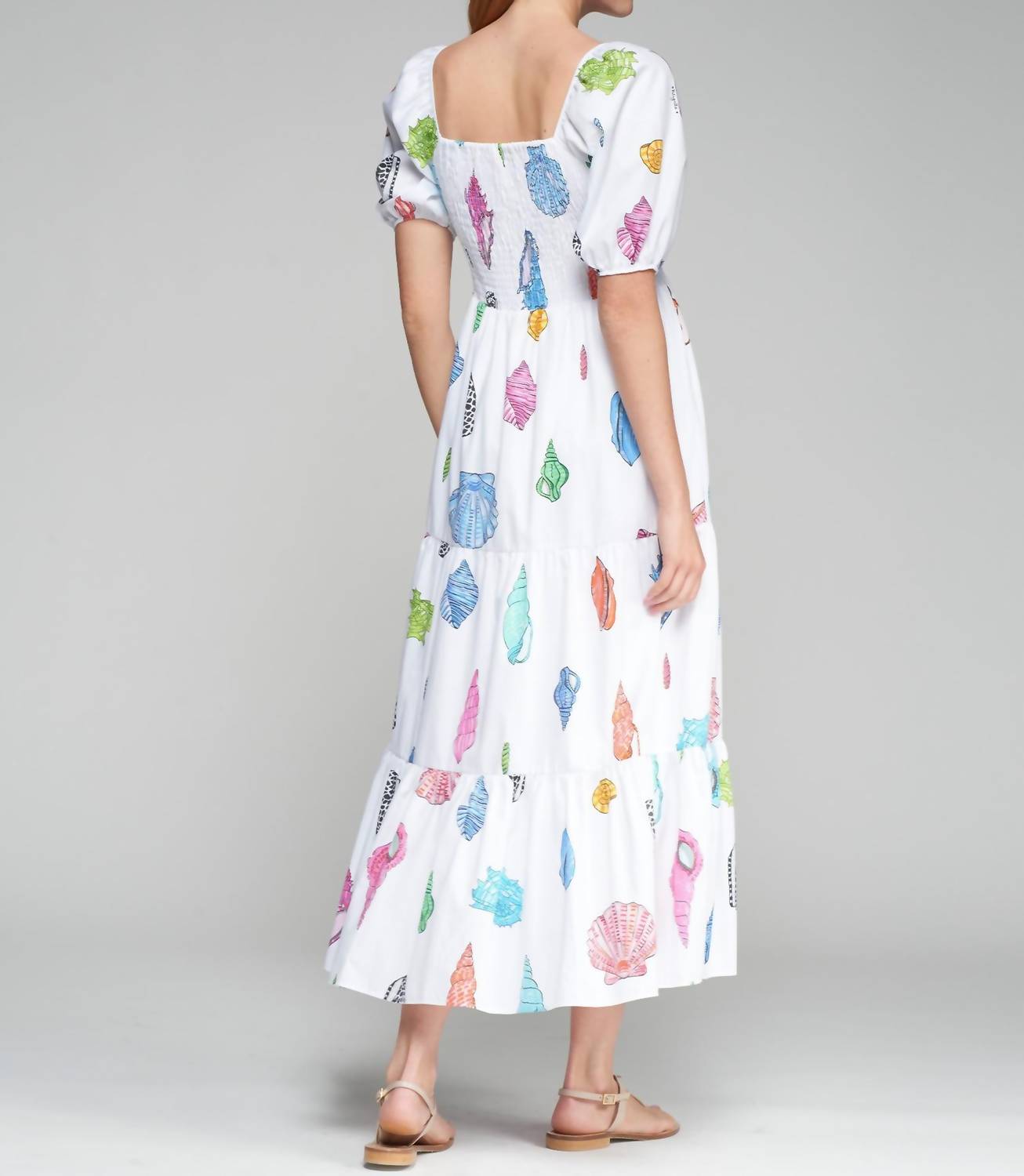 Vilagallo - DRESS TORA PRINT MOTIVOS MARINOS