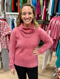 Marble - Fuzzy Removable Neck Sweater